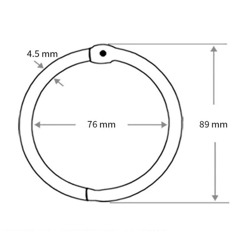 Cykemo Loose Leaf Binder Rings 3 Inch Black Nickel Plated Steel Book Rings Album (10 Pack) - Image 4
